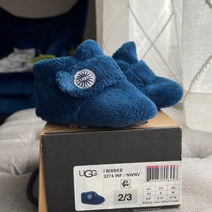Navy Blue Ugg Baby Slippers- Bixbee Size 2/3
